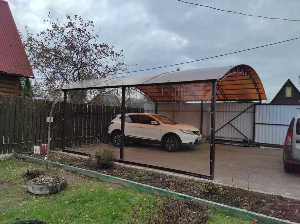 Прозрачные шторы ПВХ для навеса под автомобиль в Рязановском